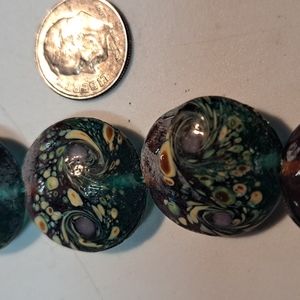 Vintage handmade glass jewelry beads